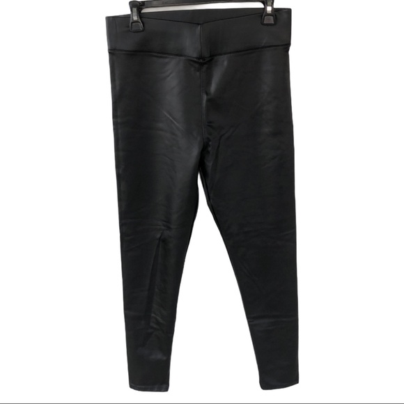 Faux Leather Fleece Lined Leggings 